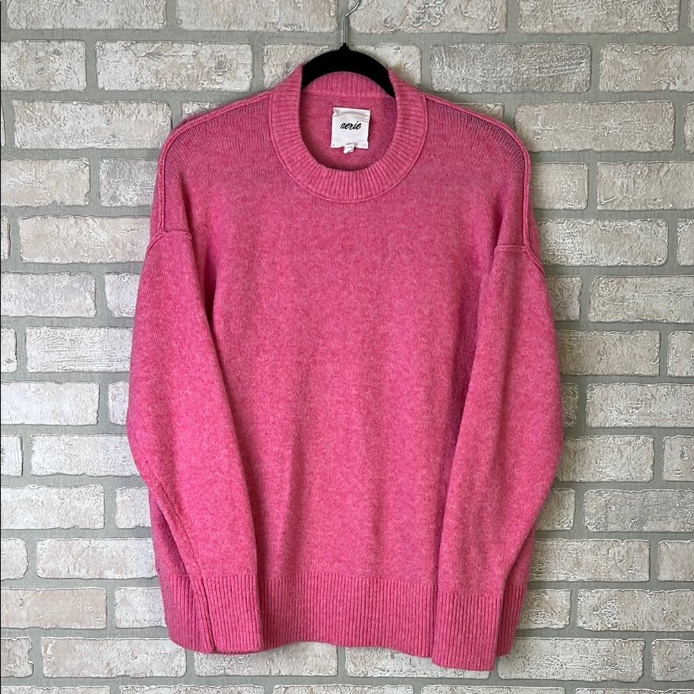 Aerie Pink Knit Sweater- Size XS